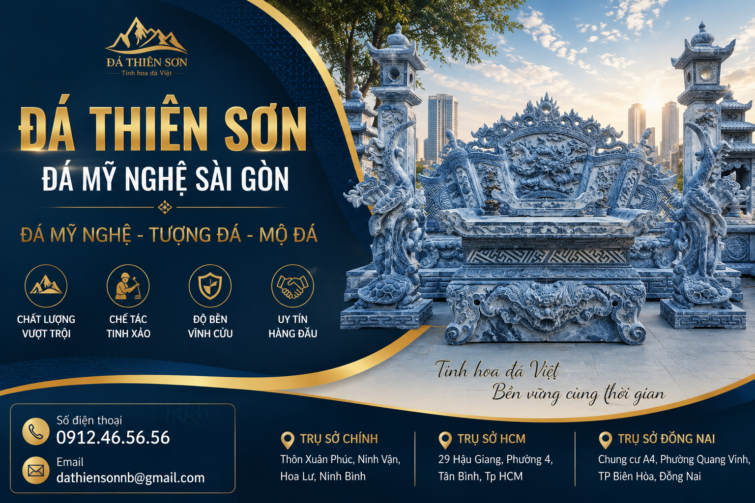 Đá Mỹ Nghệ Tại Sài Gòn | Cơ Sở Chế Tác Đá Uy Tín