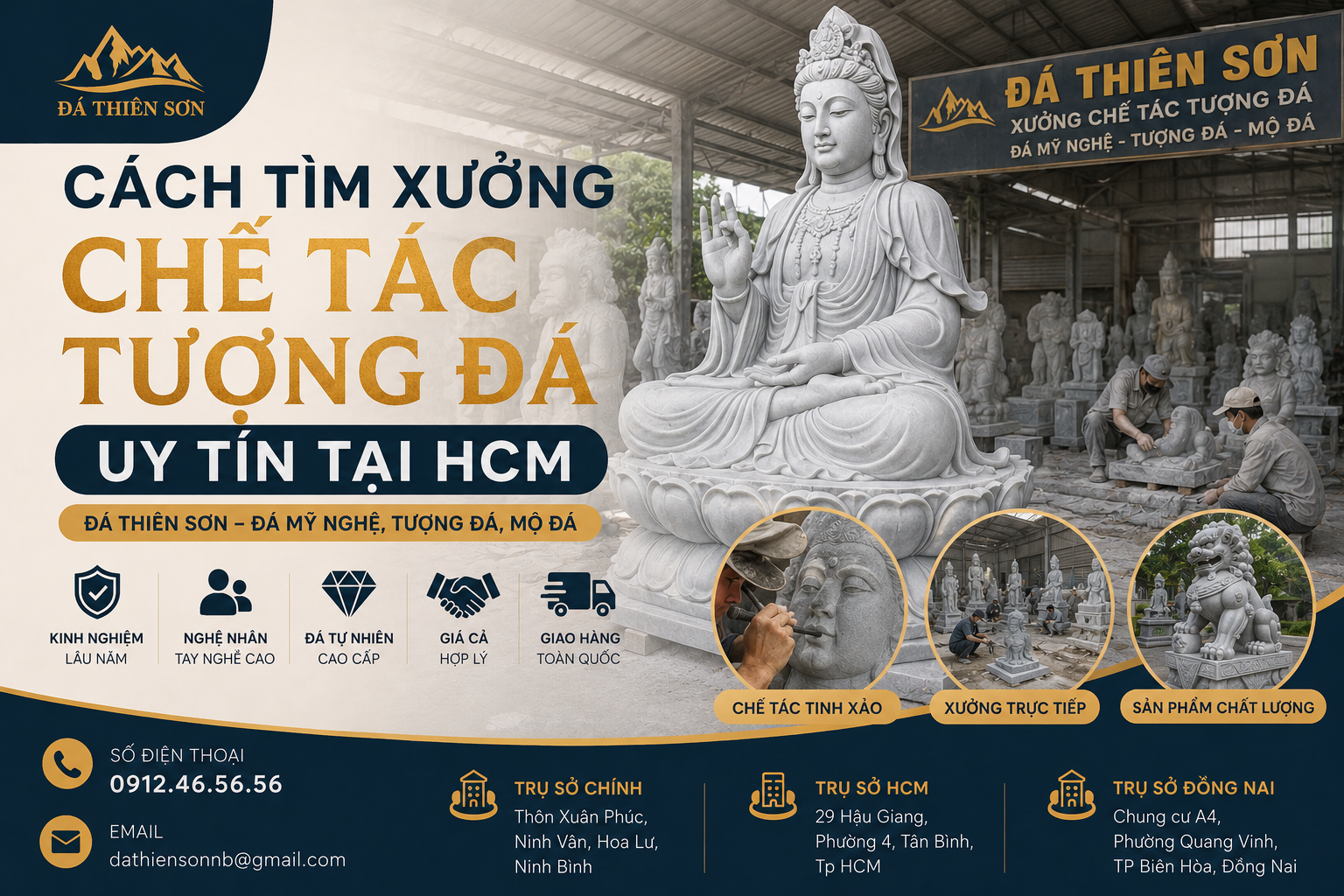 Cách tìm xưởng chế tác tượng đá uy tín tại HCM: Mẹo Cực Đỉnh!