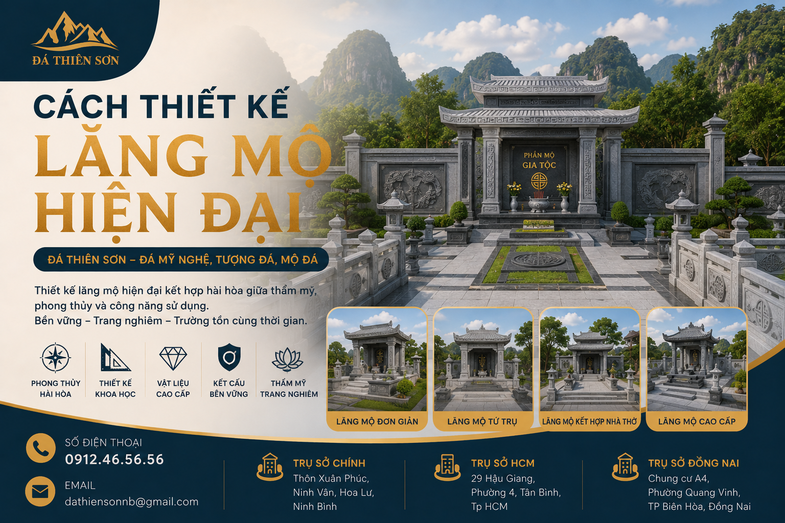 Cách thiết kế lăng mộ hiện đại: 5 bí quyết tuyệt đỉnh vĩnh cửu