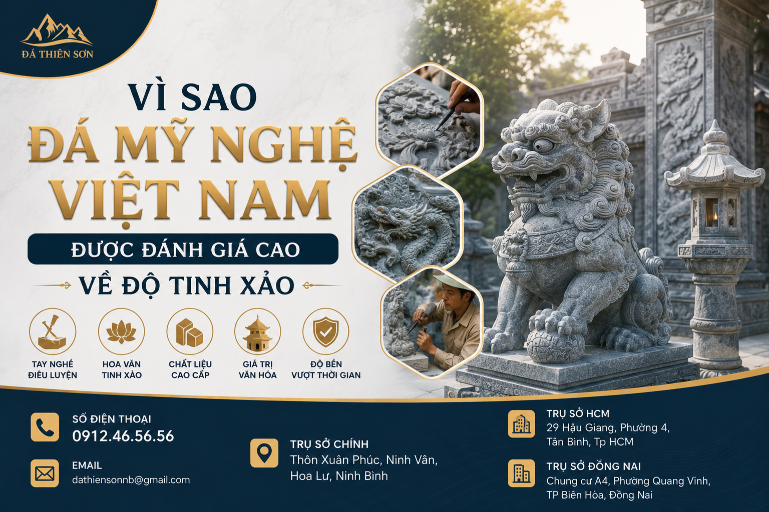 Vì sao đá mỹ nghệ Việt Nam được đánh giá cao về độ tinh xảo