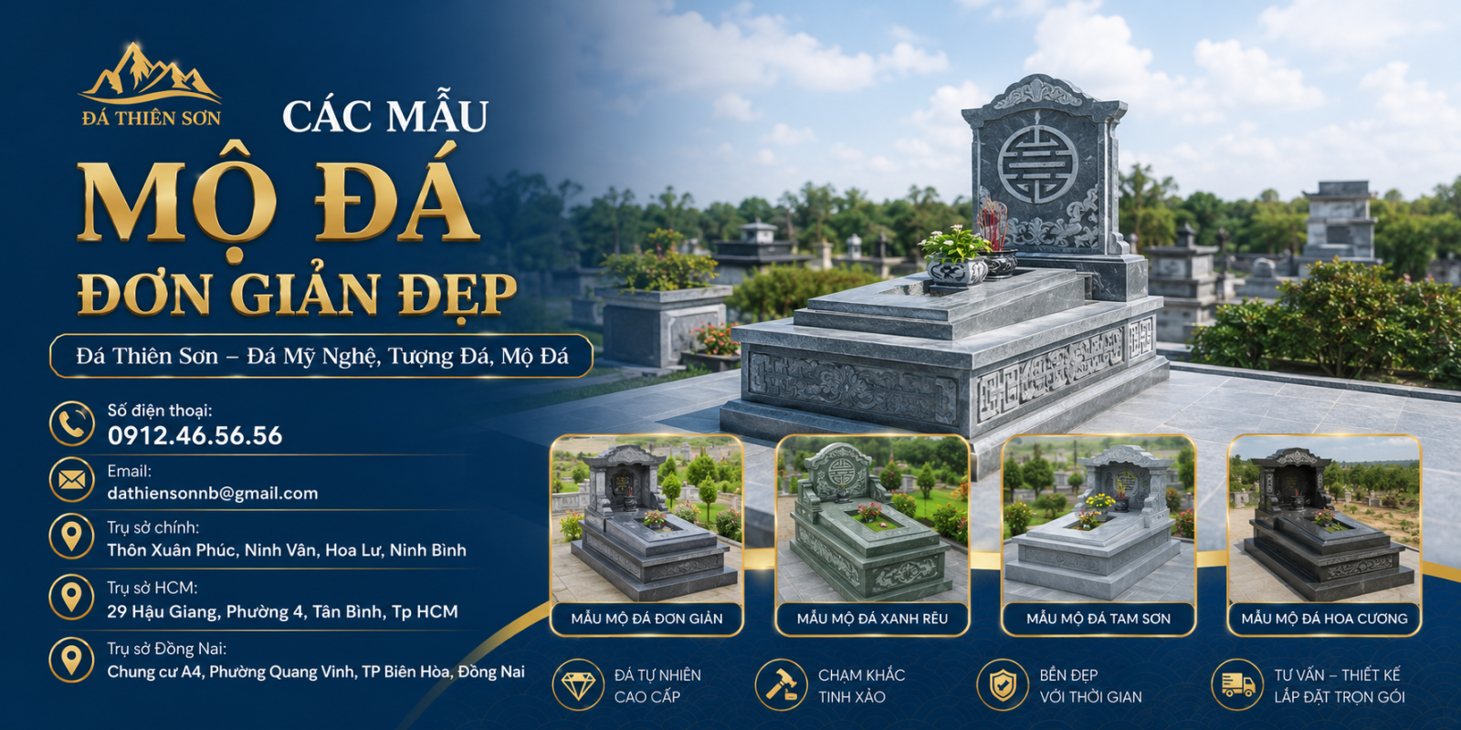 Các Mẫu Mộ Đá Đơn Giản Đẹp: 7 Thiết Kế Chuẩn Phong Thủy 2026