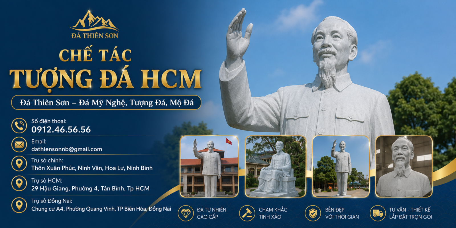 Chế Tác Tượng Đá HCM Uy Tín | Tượng Phật, Tượng Công Giáo Đẹp 2026