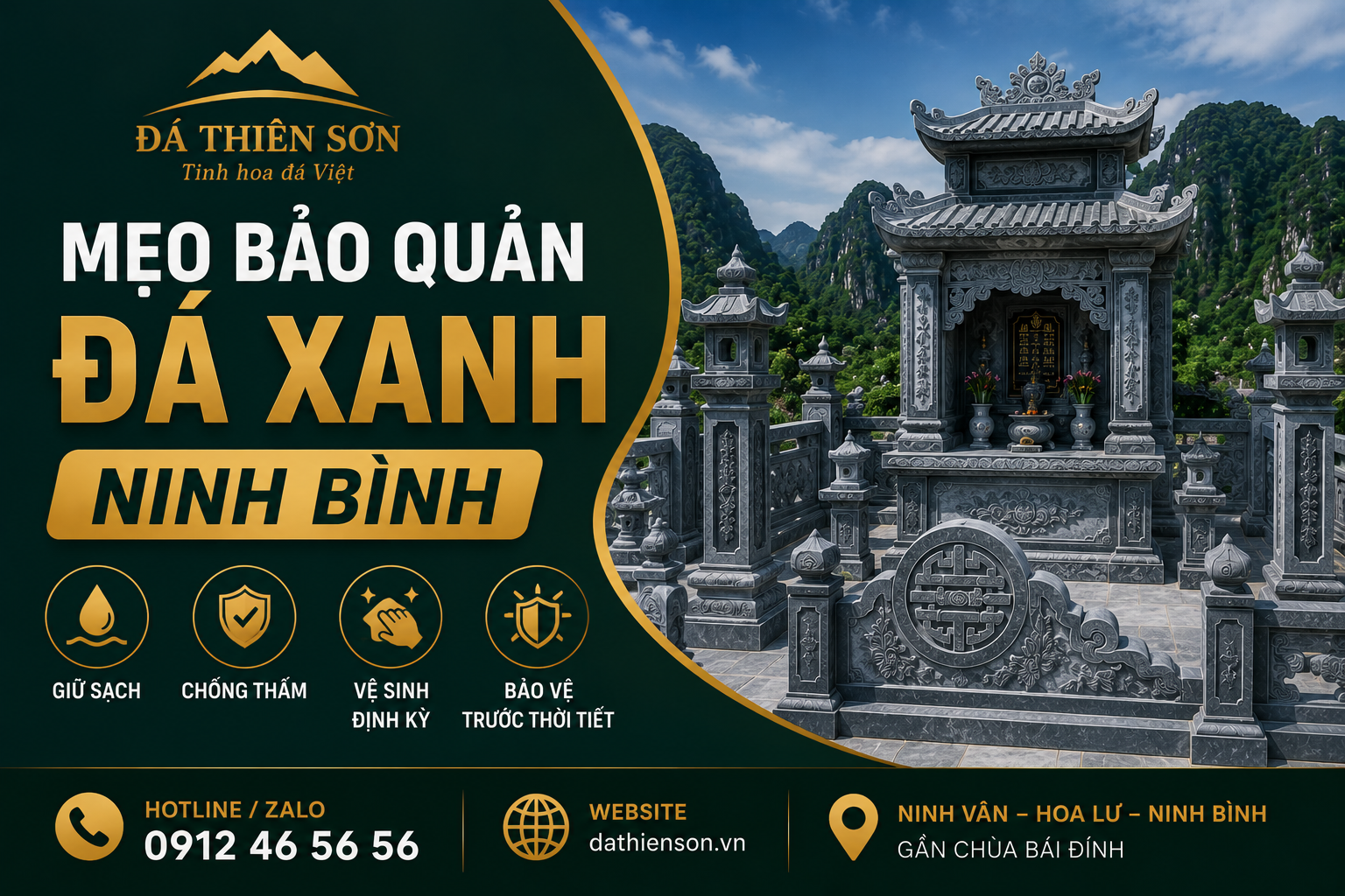 Mẹo bảo quản đá xanh Ninh Bình: 7 Bí Quyết Giữ Vẻ Đẹp