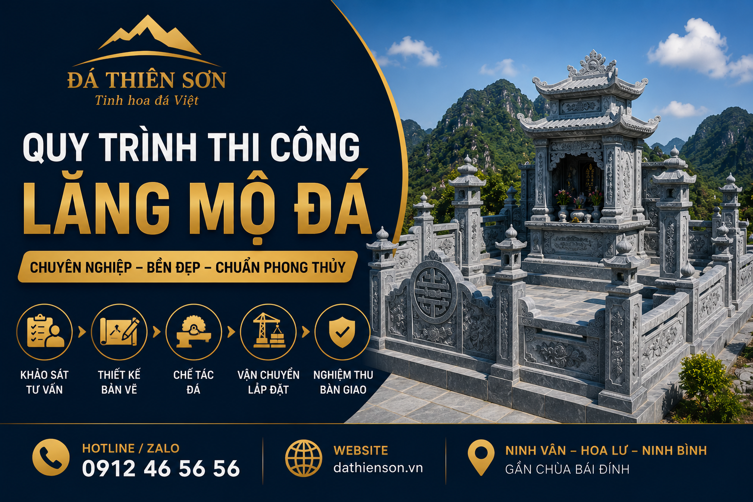 Quy trình thi công lăng mộ đá: 9 Bí Mật Vàng Tuyệt Diệu