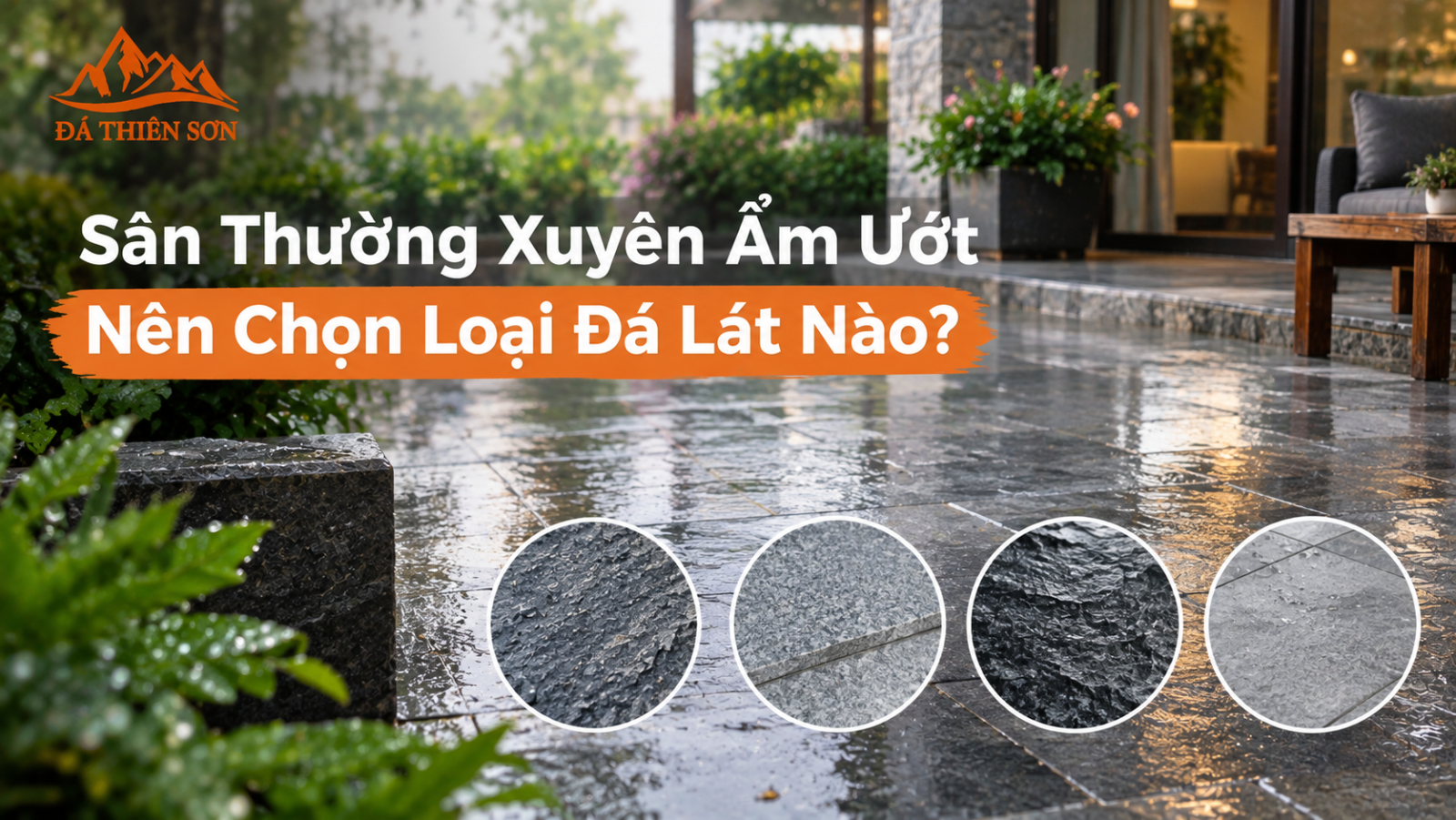 Sân Thường Xuyên Ẩm Ướt Nên Chọn Loại Đá Lát Nào? 4 Bí Quyết Đỉnh Cao