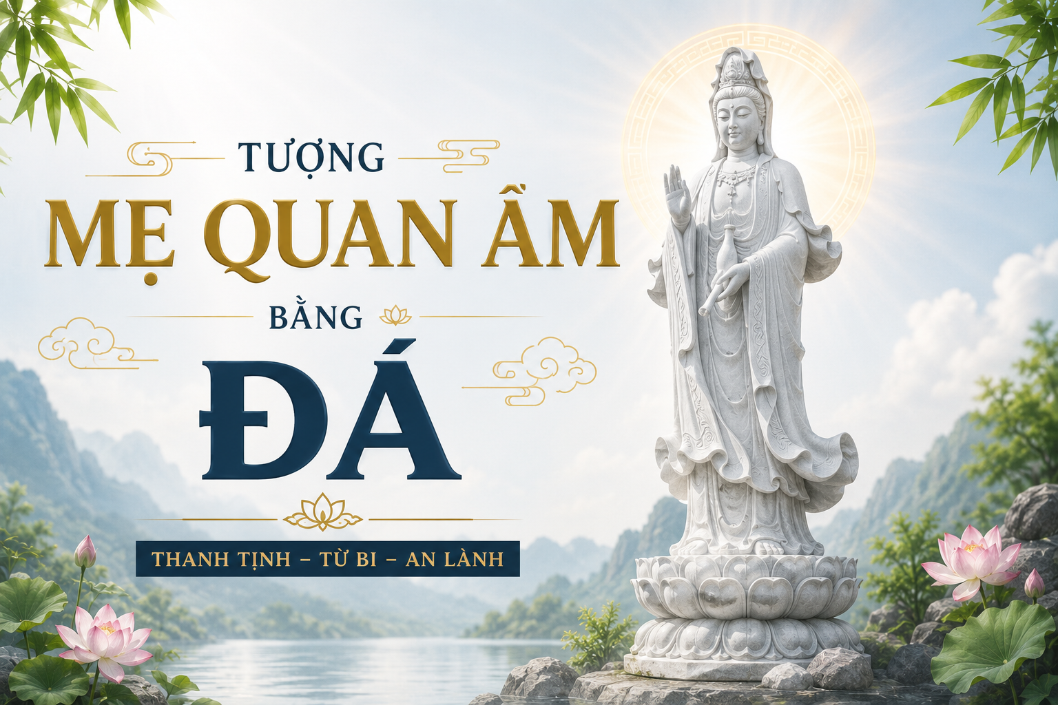 Tượng Mẹ Quan Âm Bằng Đá Đẹp | Mẫu, Giá & Chế Tác Theo Yêu Cầu