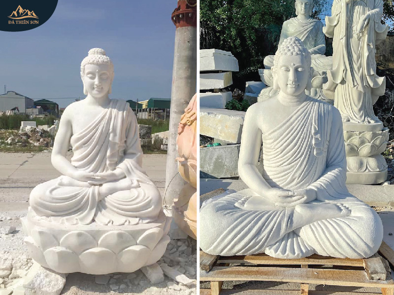Hai mẫu điêu khắc Phật Adida dáng ngồi phổ biến nhất