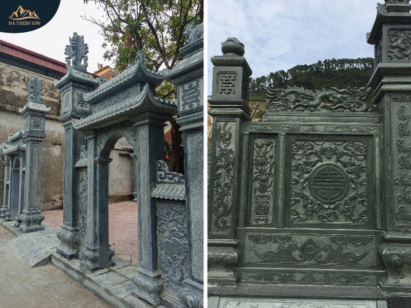 Hai mẫu cổng nhà thờ họ bằng đá xanh