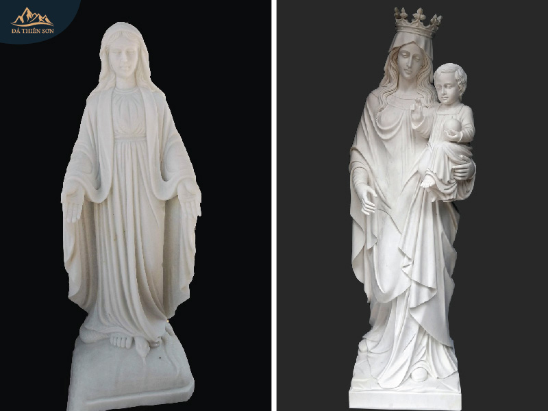 Hai mẫu tượng đức mẹ ban ơn và mẹ vô nhiễm nguyên tội