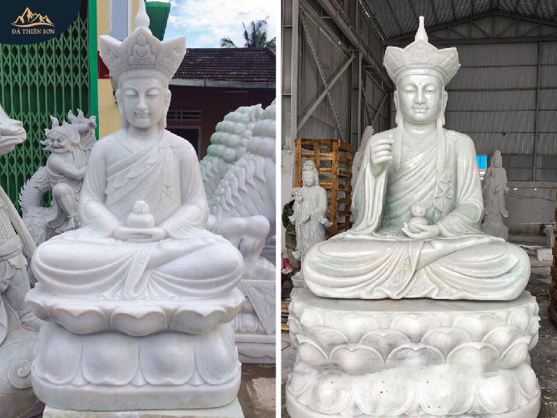 Hai hình thái tượng đá Bồ Tát Địa Tạng thường thấy trong các ngôi chùa