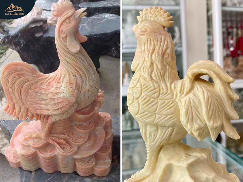 Hai hình dáng tượng gà trống phong thủy đẹp, tinh xảo