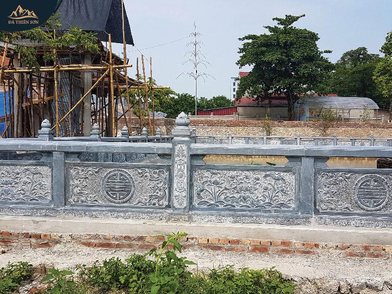 Thi công công trình lan can chùa hình ảnh thực tế tại Đá Thiên Sơn