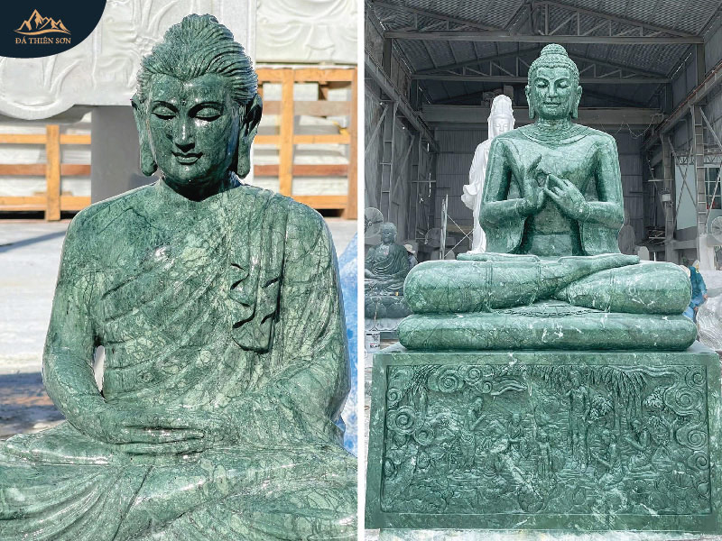 Tượng Phật Thích Ca bằng đá xanh nhập khẩu Ấn Độ