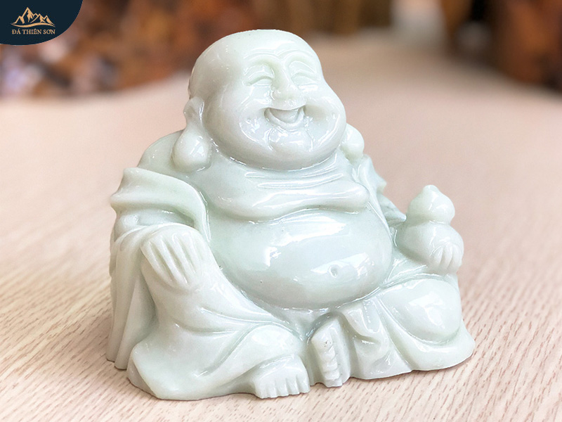 Tượng Phật A Di Lặc bằng đá trắng mini