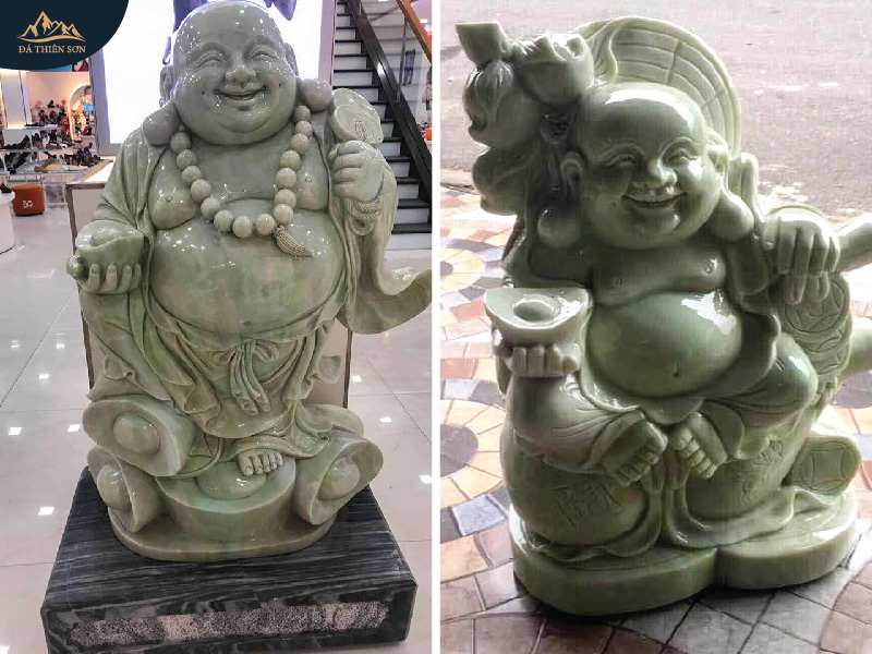 Tượng Phật Di Lặc bàng đá đặt trang trí trong các trung tâm thương mại